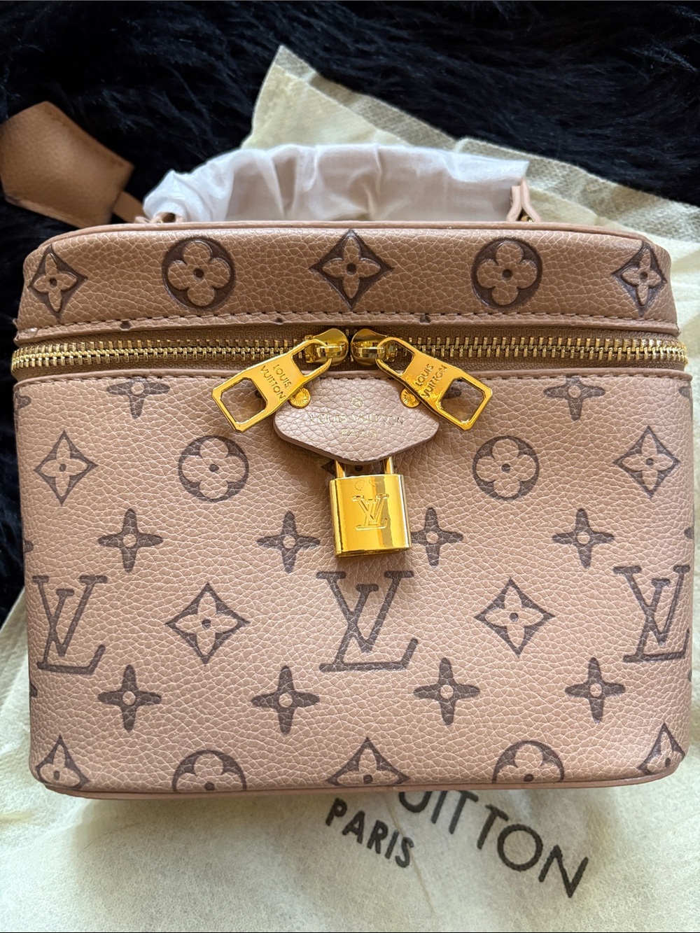 Louis Vuitton Pink Monogram Mini Vanity Bag with Gold Hardware - Picture 7 of 9